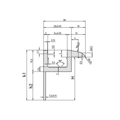 Megafix Aluminum Terminal Clamp made for fixing panels 35x70mm