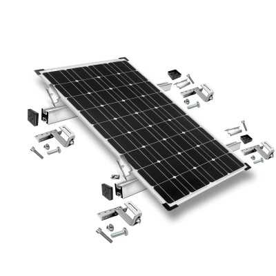 Kit di montaggio h35 regolabile con staffe per tetto (per tegole) per tetto inclinato 1 pannello solare frame 35 mm