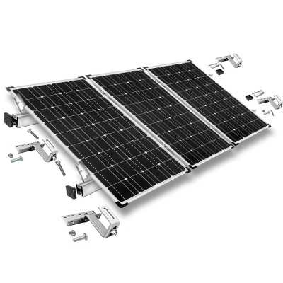 Kit di montaggio h30 regolabile con staffe per tetto (per tegole) per tetto inclinato 3 pannelli solari frame 30 mm