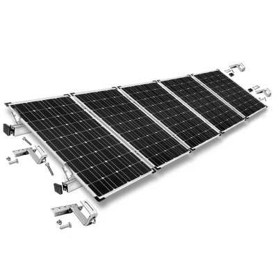 Kit di montaggio h35 regolabile con staffe per tetto (per tegole) per tetto inclinato 5 pannelli solari frame 35 mm