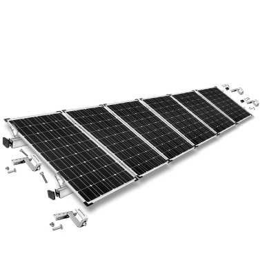 Kit di montaggio h35 regolabile con staffe per tetto (per tegole) per tetto inclinato 6 pannelli solari frame 35 mm