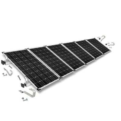 Mounting kit h35 with fixed roof brackets (for tiles) for sloping roof 6 solar panels frame 35 mm