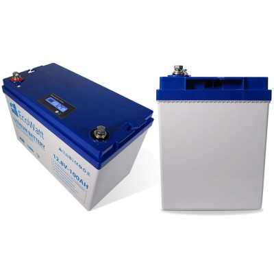 Ecowatt Batteria al Litio LiFePO4 12.8V 100Ah BMS Smart integrato