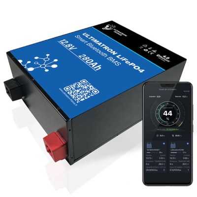 Ultimatron 12.8V 280Ah LiFePO4 Lithium Battery BMS Smart Bluetooth