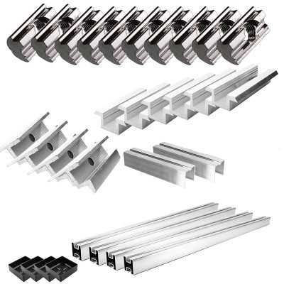 Mounting kit h35 adjustable with roof brackets (for tiles) for sloping roof 4 solar panels frame 35 mm