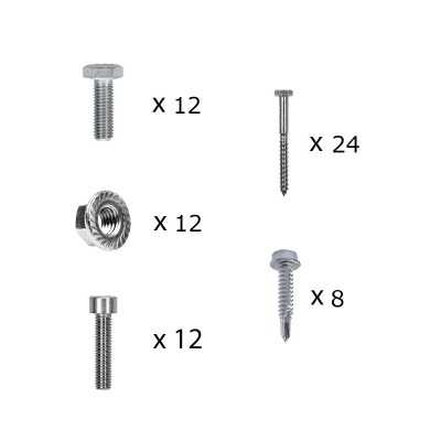 Mounting kit h30 adjustable with roof brackets (for tiles) for sloping roof 5 solar panels frame 30 mm