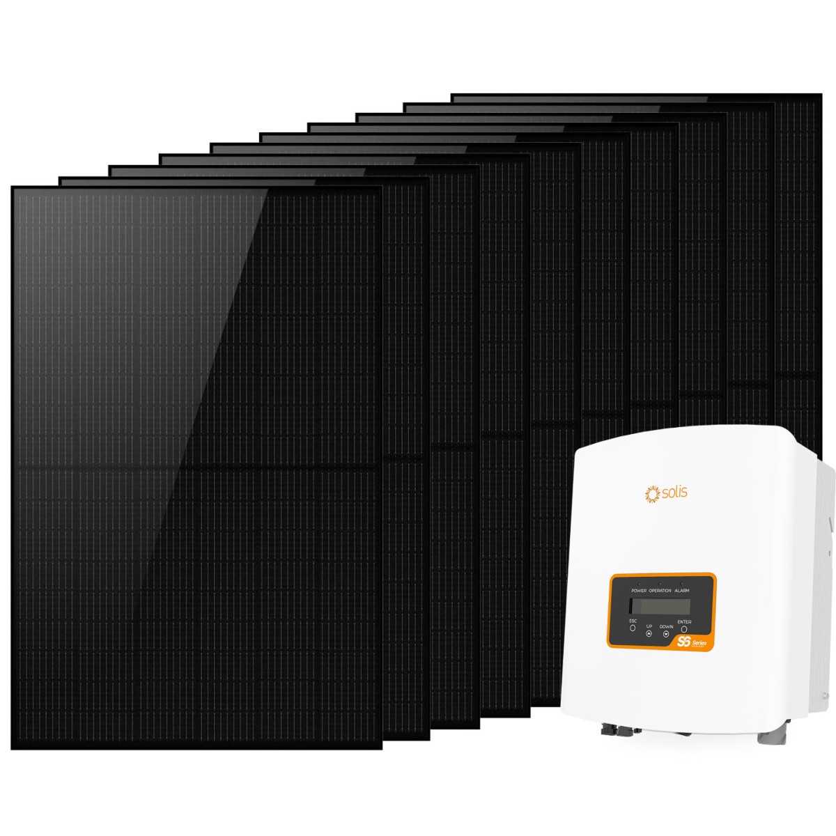4kW 1-phase Photovoltaic Kit with Solis S6-GR1P3K-M 3kW Inverter